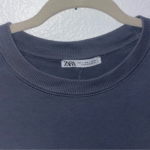 ZARA jersey knit maxi capped sleeve crew neck dress - Picture 4 of 5